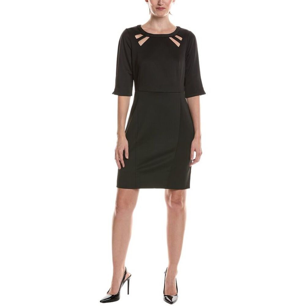 Gretchen Scott Womens  Jersey Peek-A-Boo Dress, Black
